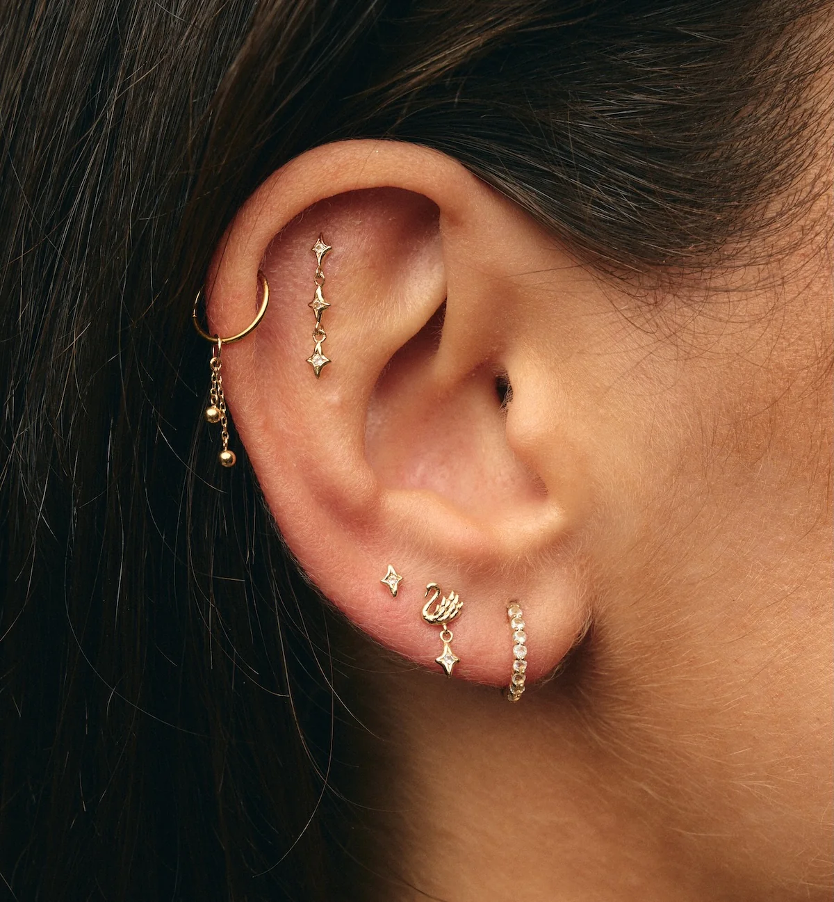 Twined Souls Piercing Front 14K