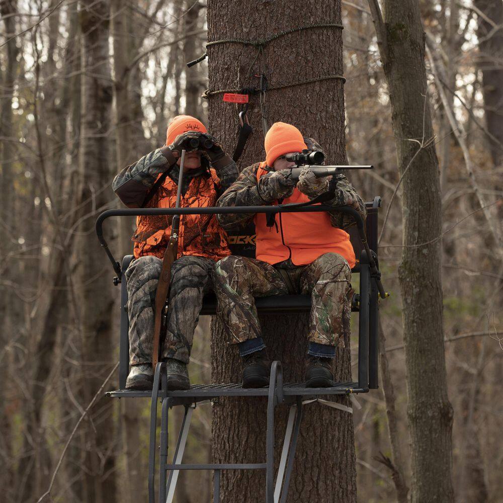 21-Foot 2-Person Ladder Treestand With Adjustable Shooting Rail - Image 4 21-Foot 2-Person Ladder Treestand With Adjustable Shooting Rail - Image 4