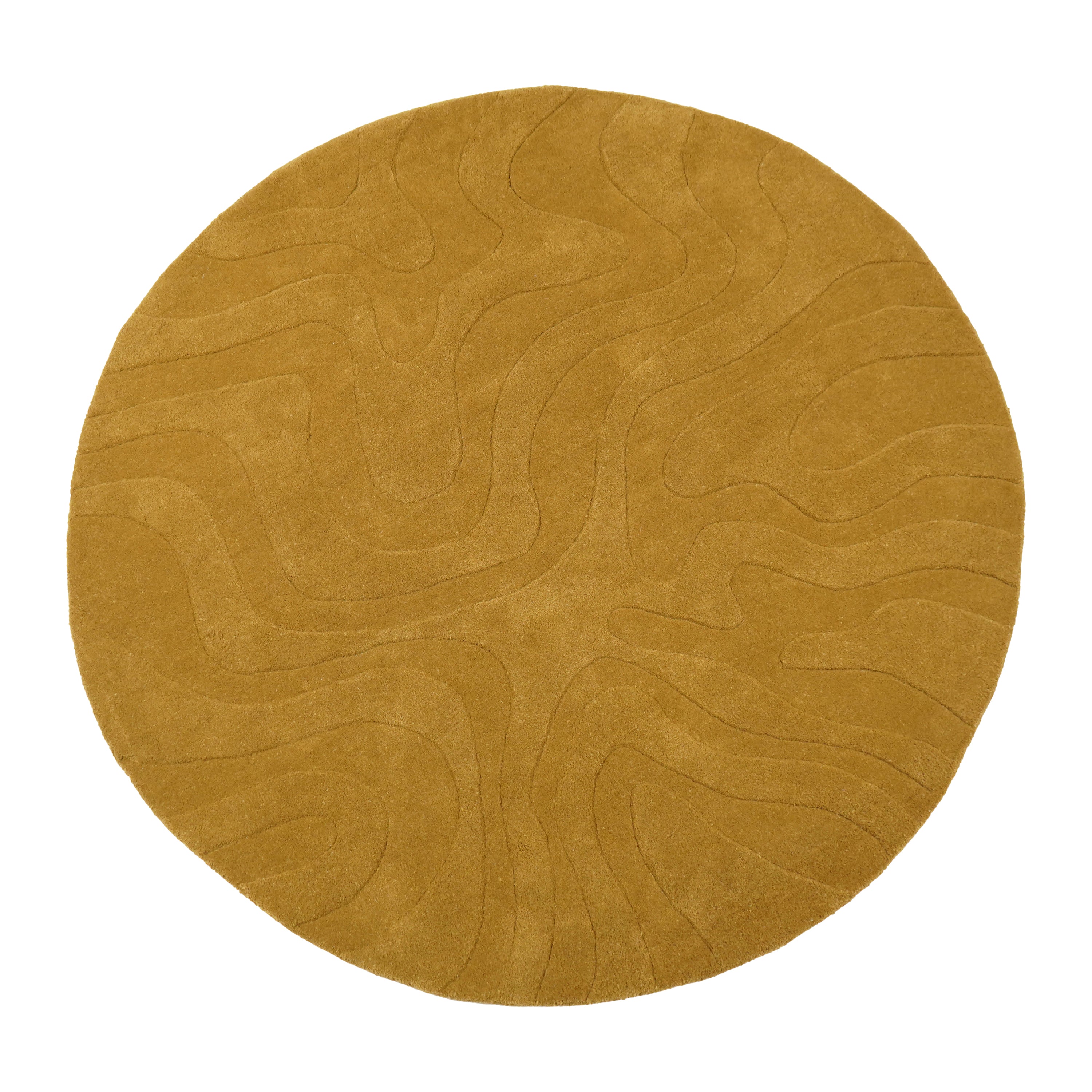 Blokker Groovy Vloerkleed Ø 200 cm - Olive