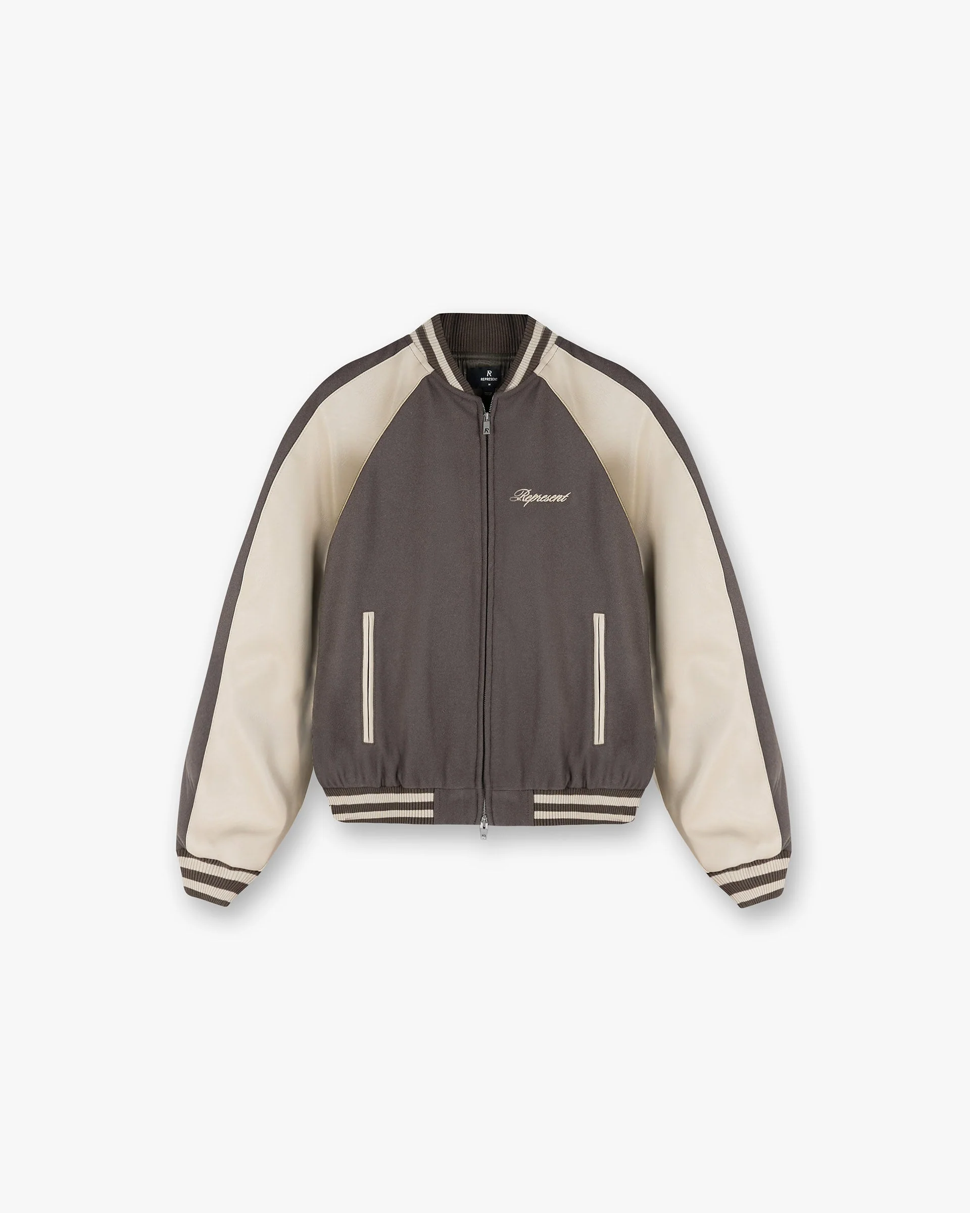 Raglan Varsity Jacket - Stone