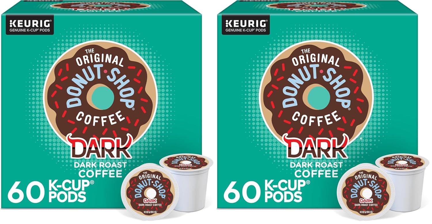 The Original Donut Shop Dark Keurig Single-Serve K-Cup Pods. Dark Roast Coffee. (Pack of 120)