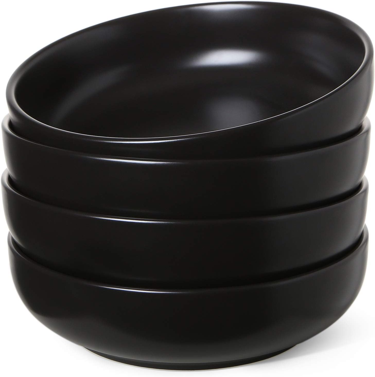 LE TAUCI Pasta Bowls 45 oz, Salad Bowls Set for Serving Soup, Pasta, Noodle, Dinner, Large Kitchen Bowl Plates, Microwave Safe - 8.5 Inch, Set of 4, White