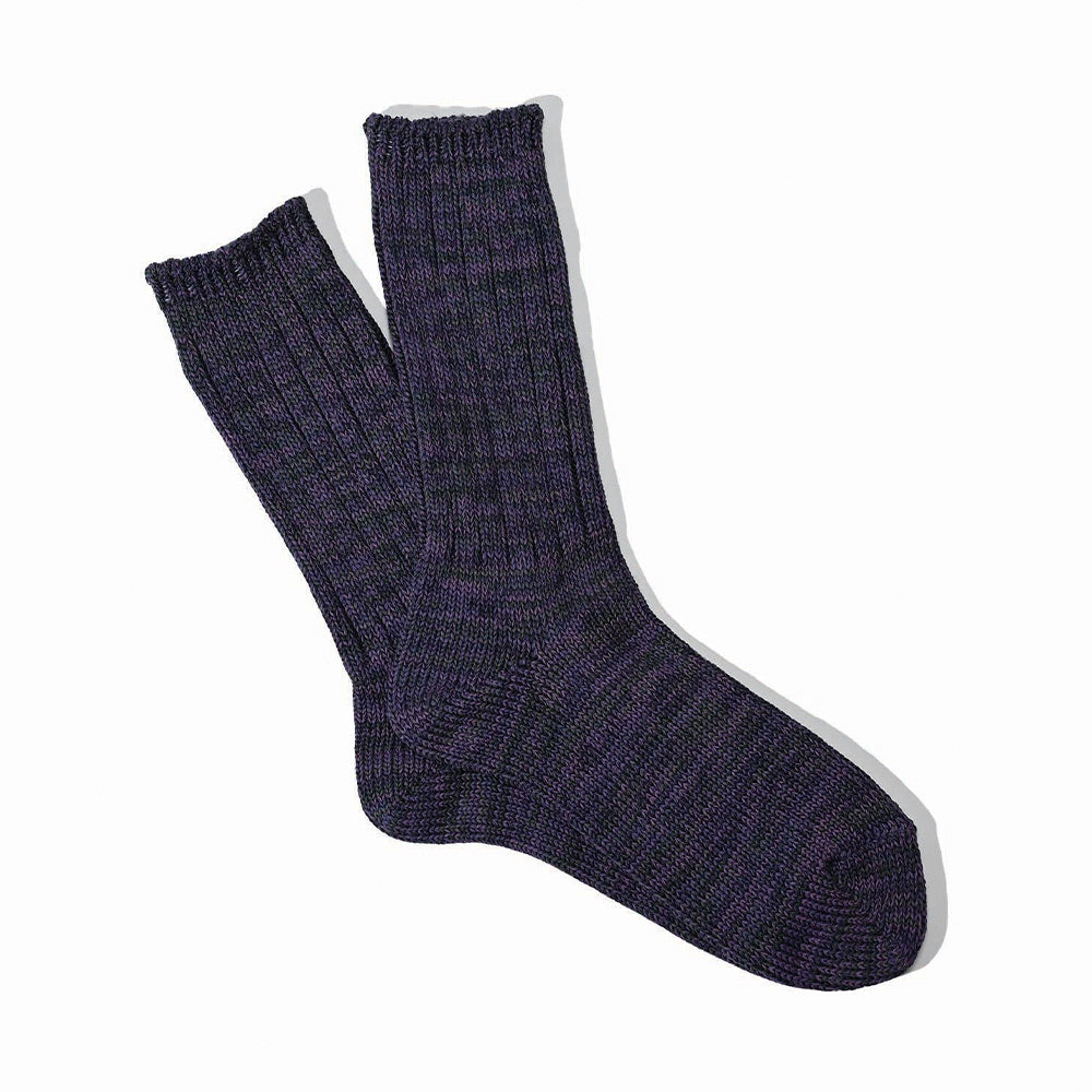 Anonymous ISM - Chaussettes 5 Color Mix Crew - Violet 59