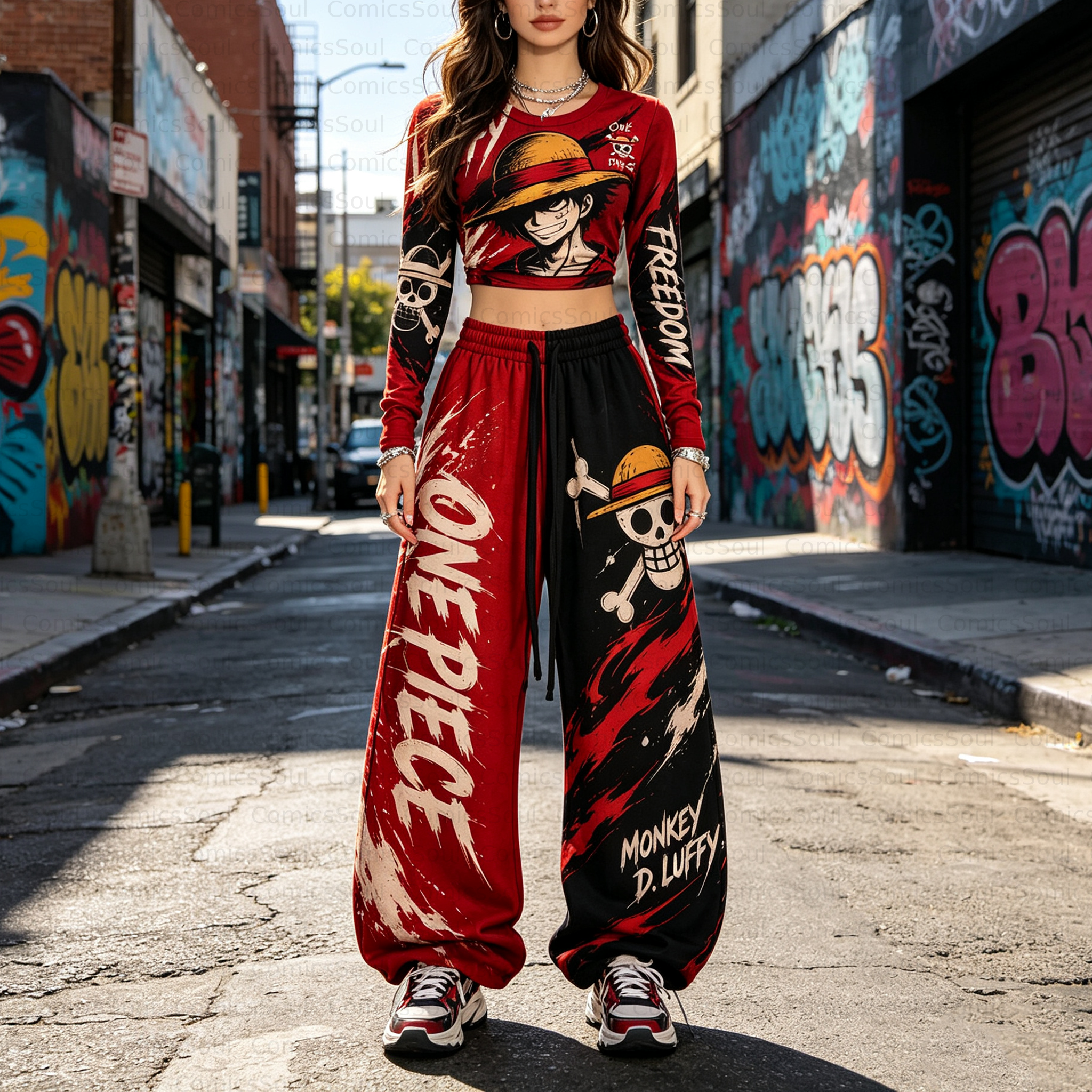One Piece Long-Sleeve Top And Elastic Pants Set 3051033 TeeThreads Sustain the Scene with Custom Apparel