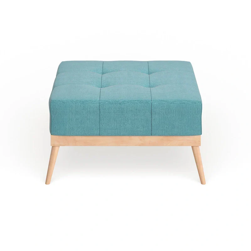 Christopher Knight Home Carson Lund Mid-Century Tufted Fabric Square Ottoman