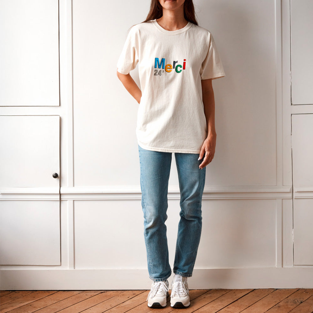 Merci - T-Shirt Merci 24' - Ecru