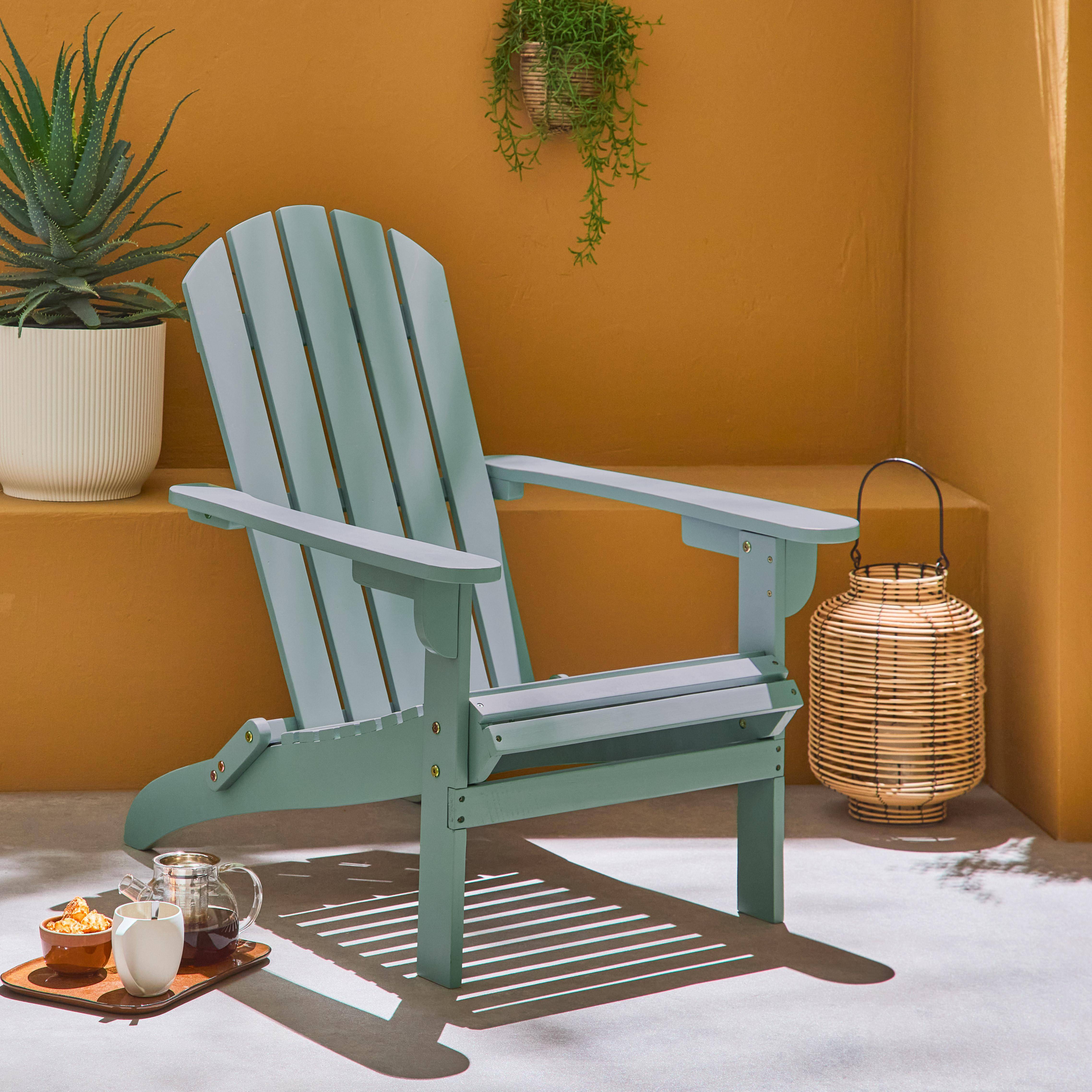 Kerina - Sillón de madera de acacia con reposabrazos