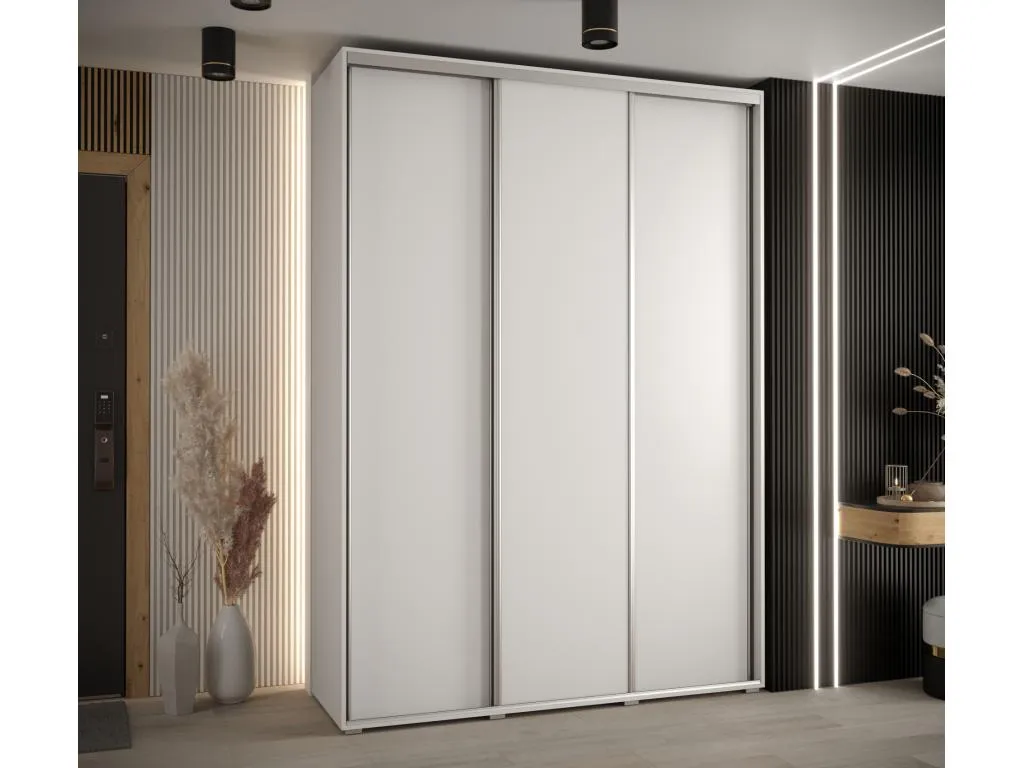 ARMARIO Decounico 1 DE PUERTAS CORREDERAS 235.2/170/45 3 puertas (Blanco/Blanco/Plata)