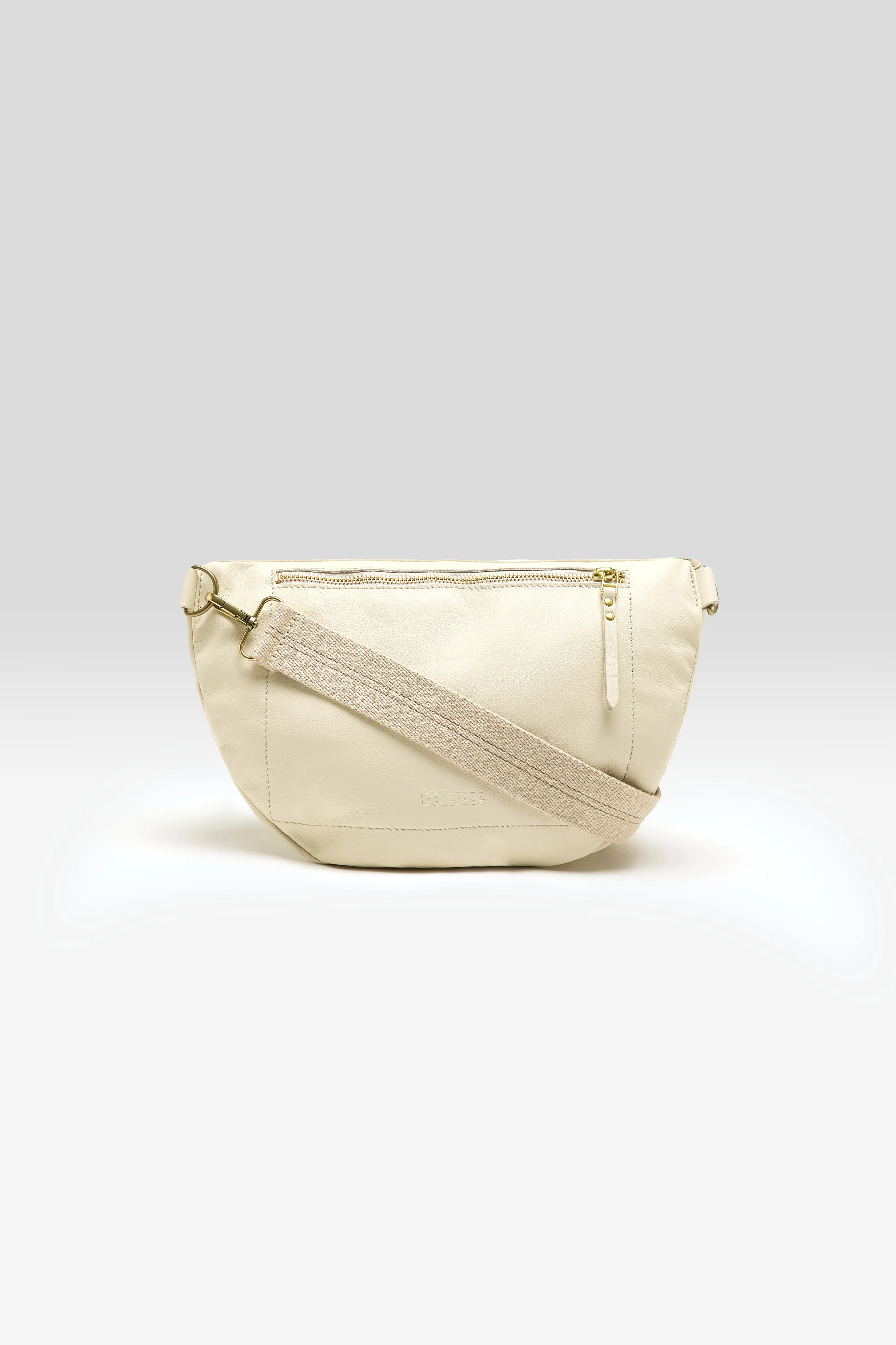 Bellerose Souply ecru leather sling bag (251 / W / RICE)