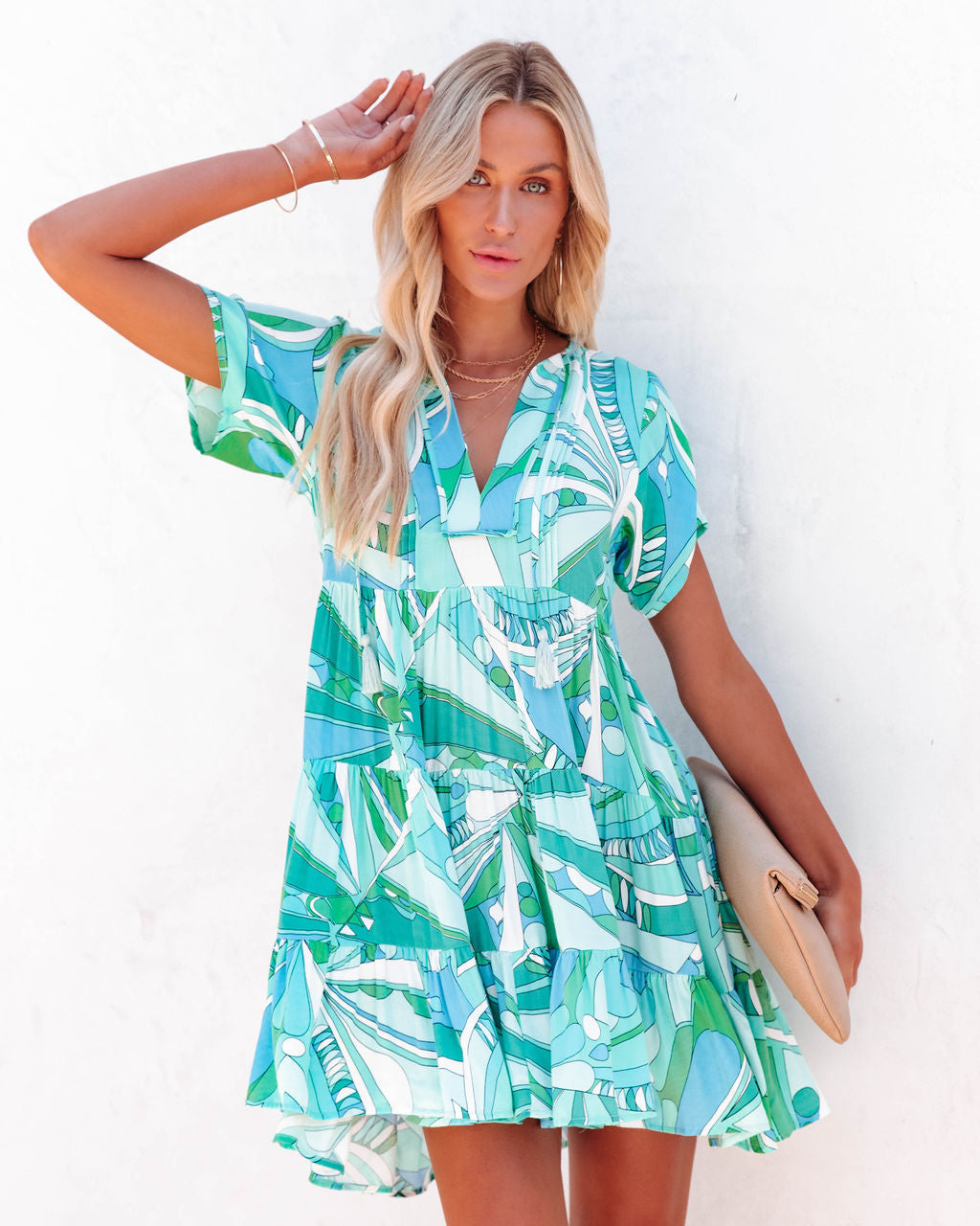 Emilios Tassel Tie Babydoll Dress - FINAL SALE - Se7enfashion
