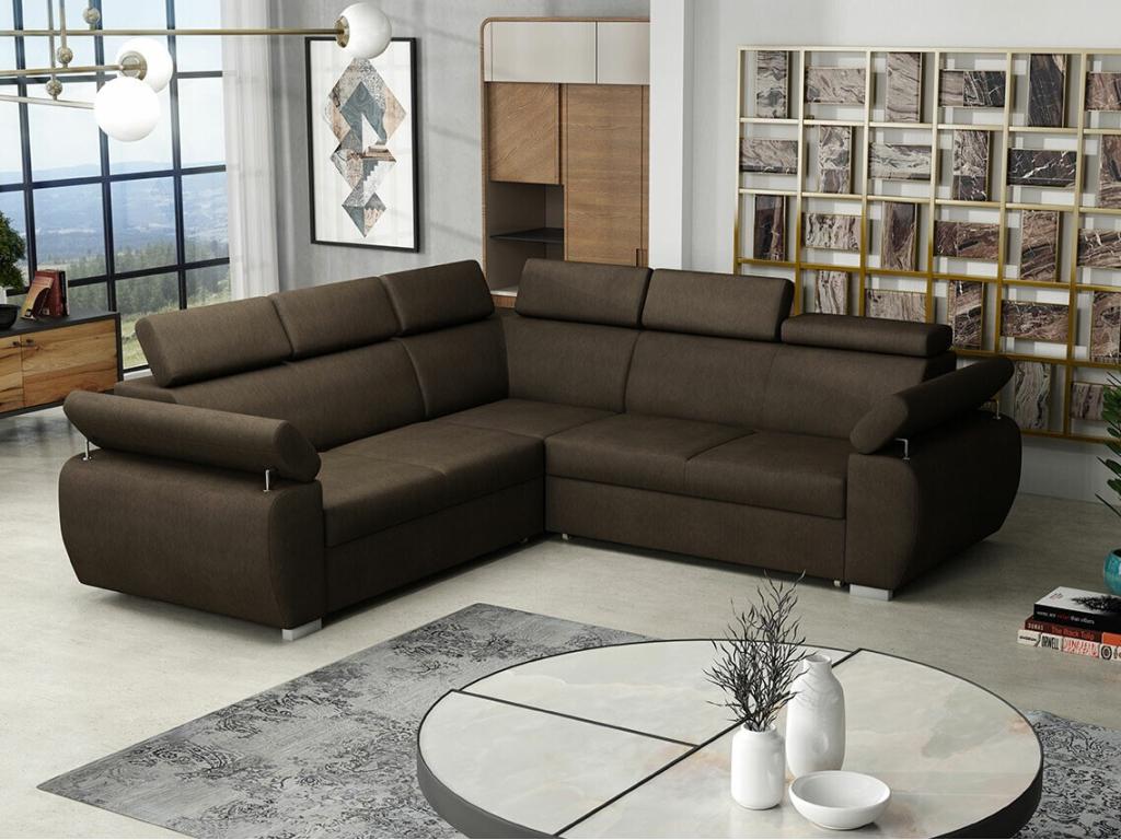 Sofá rinconero Andreuworldcasa 215 Marrón Función de descanso Caja de ropa de cama 260x260cm