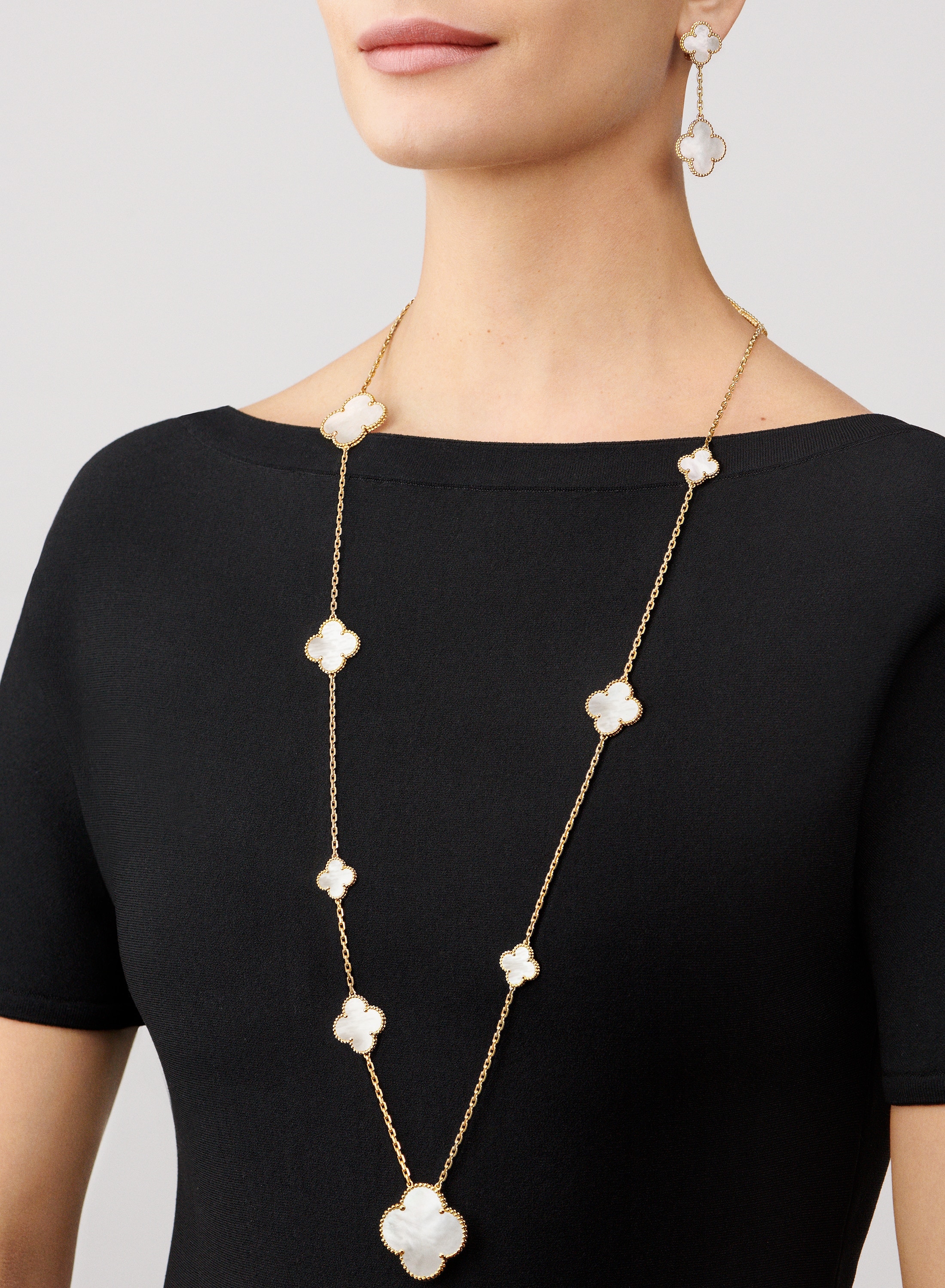 Replicate Magic Alhambra long necklace, 11 motifs(1:1 replica) - Original Replica Club