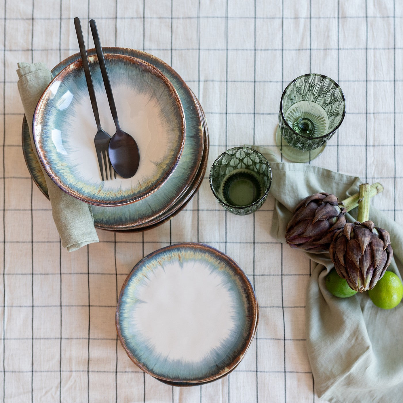 Kare Design Organic borden - Ø20cm - wit - 6st