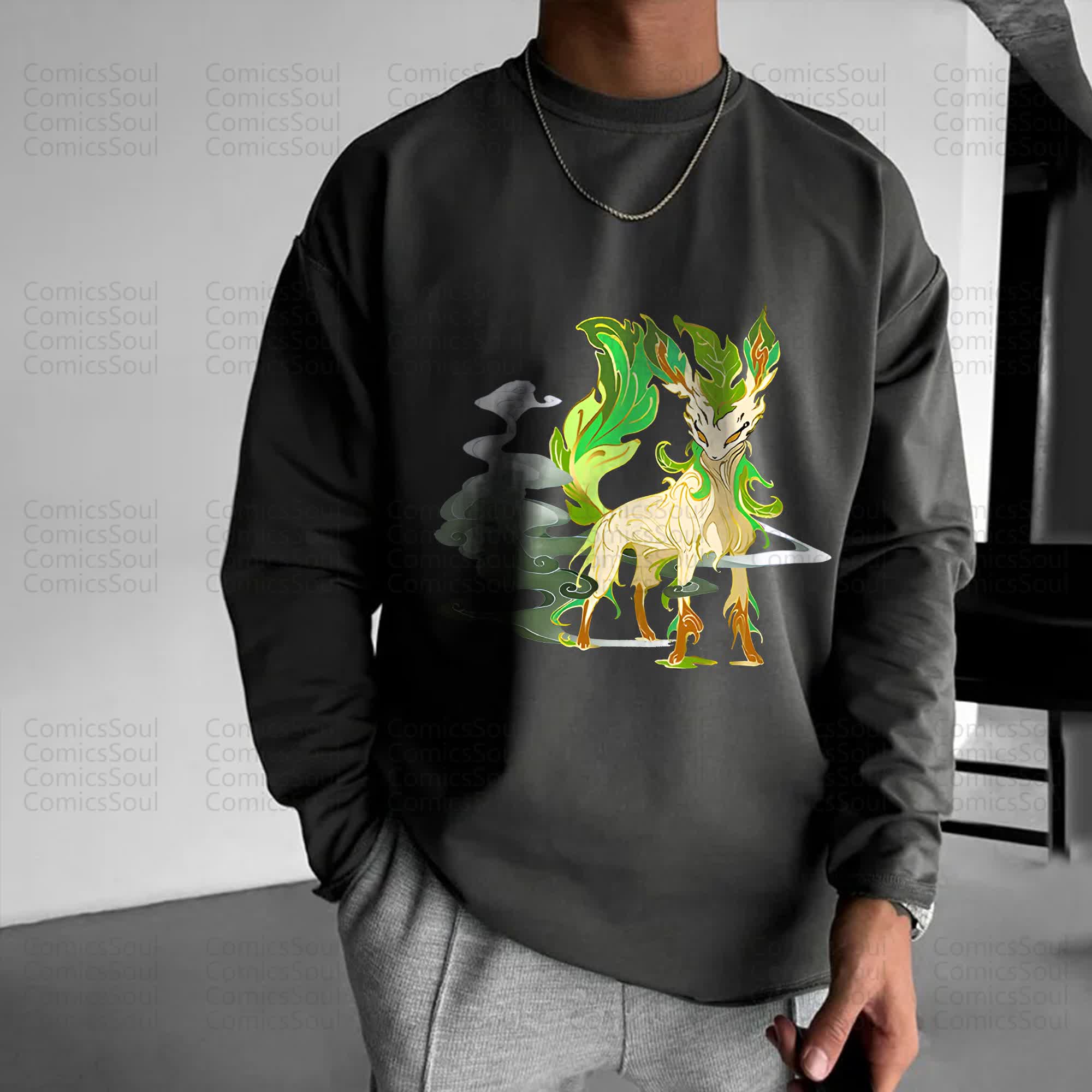 Unisex “Comicssoul” Anime Graphic Streetwear Vintage long-sleeved T-shirt