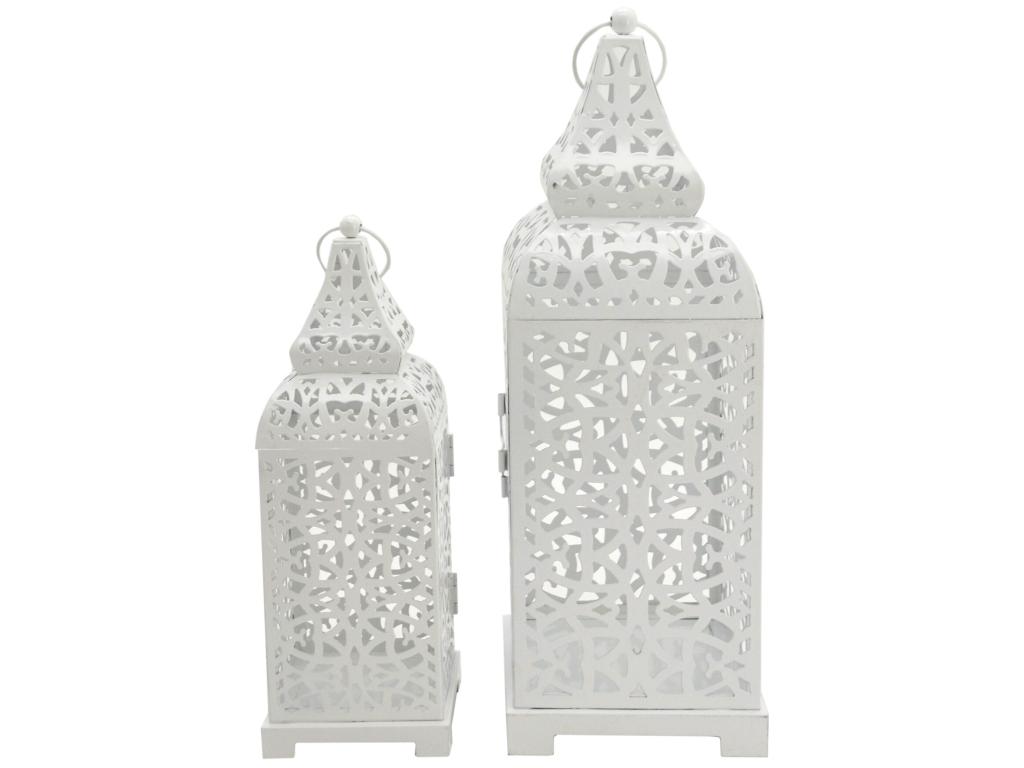 2 Candelabros Candelabro Pasillo Metal Blanco 39x14,5x14,5