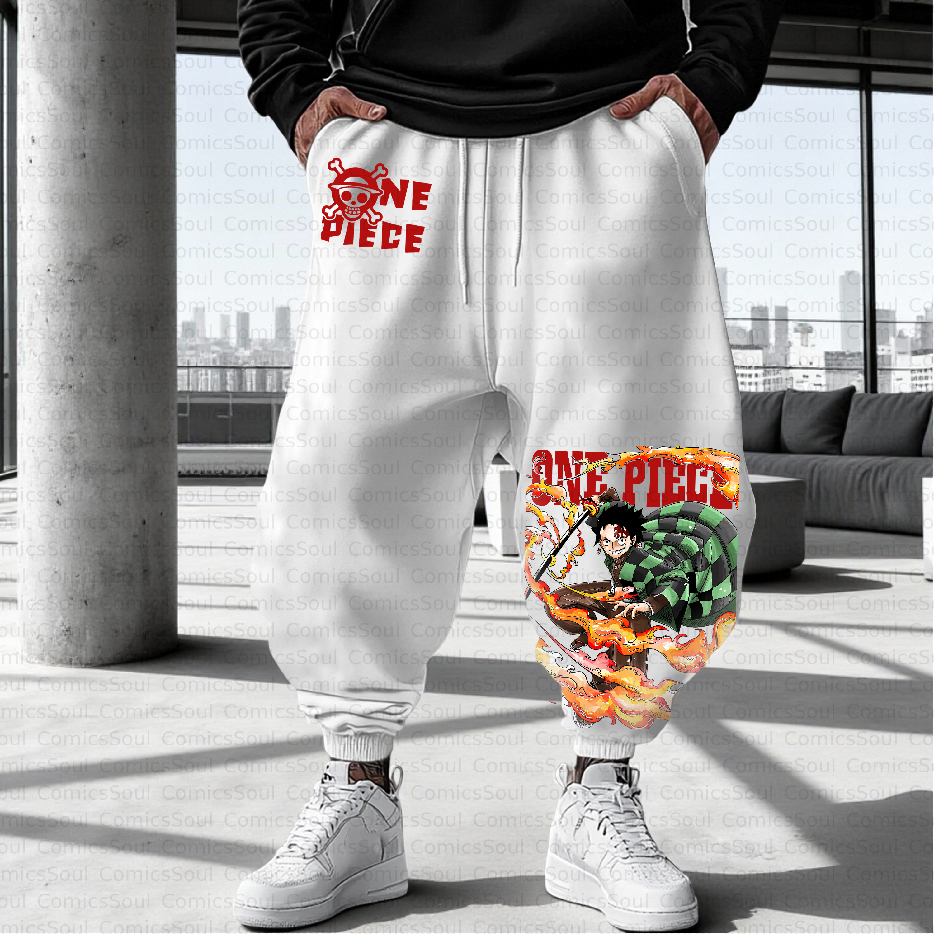Unisex Casual Anime Streetwear Pant