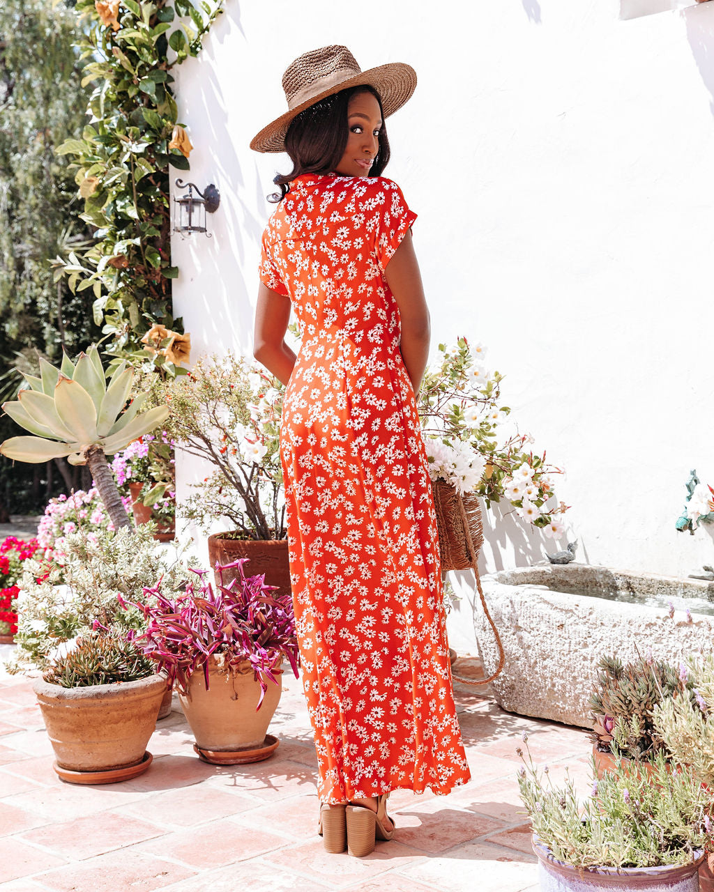 Caviana Floral Pocketed Button Down Maxi Dress - FINAL SALE - Se7enfashion