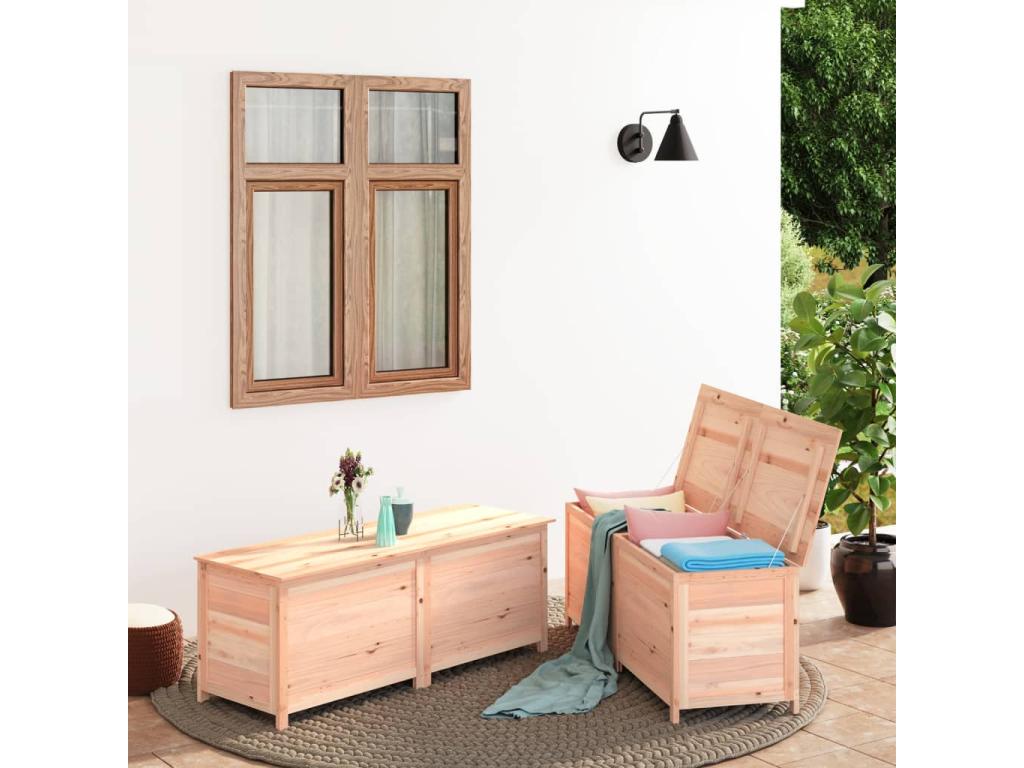 Caja de cojines de exterior 150x50x56 cm Madera maciza de abeto