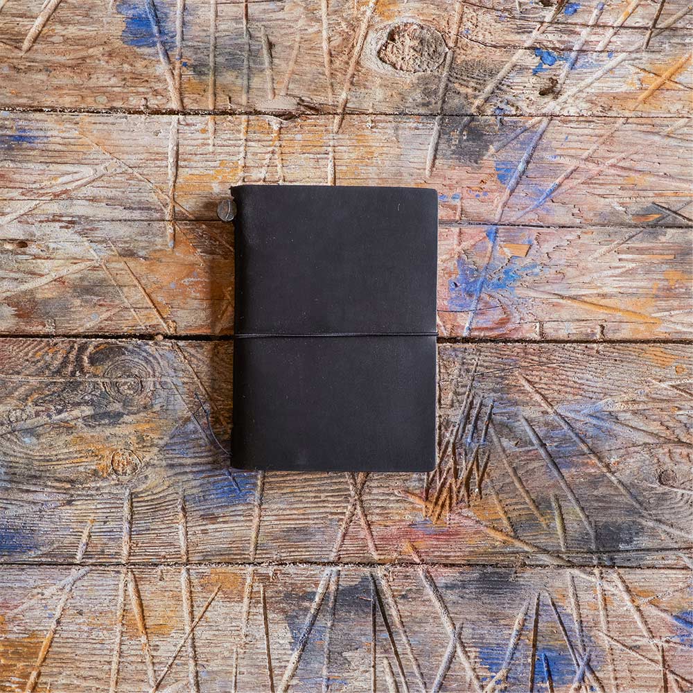 Carnet passeport en cuir - Noir