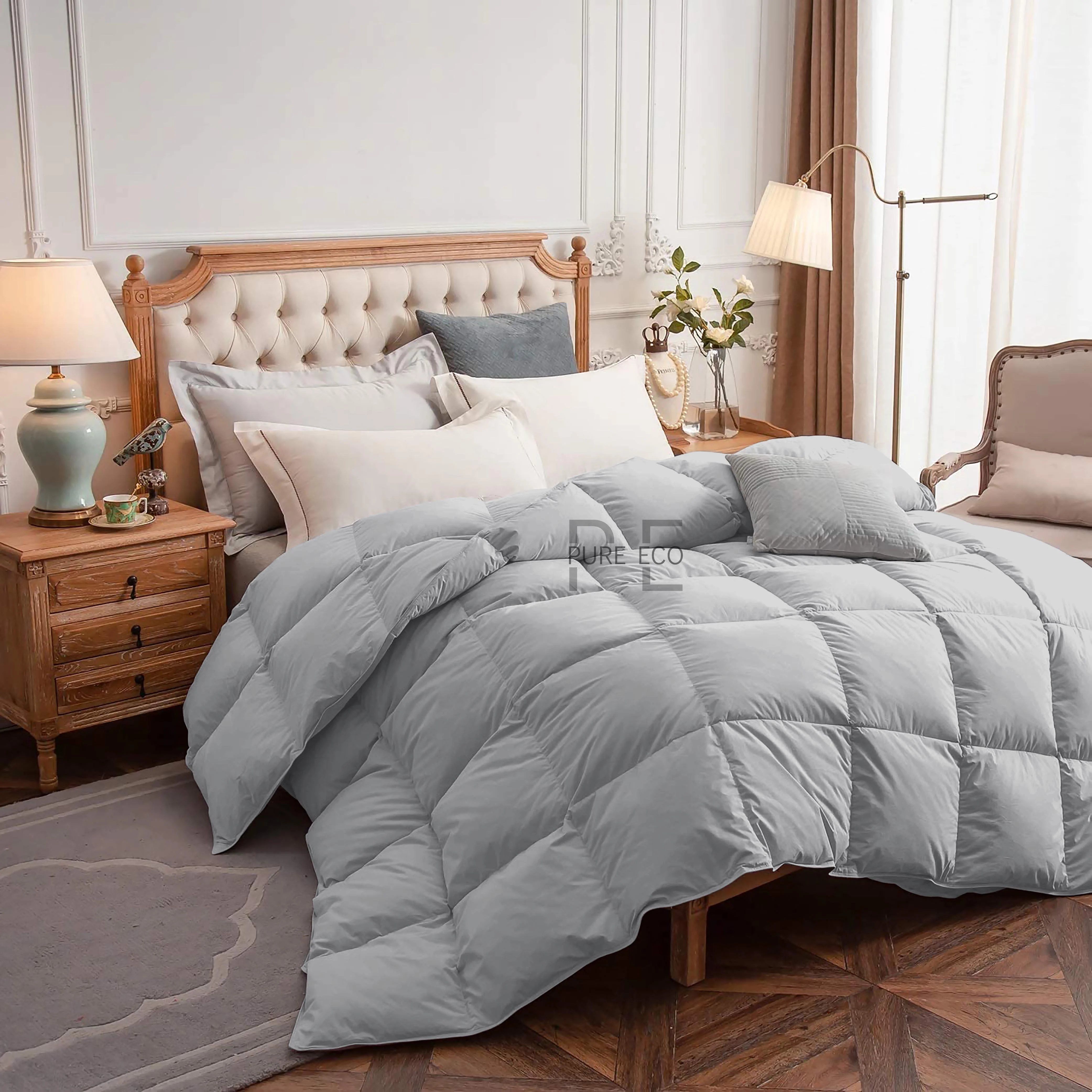 Ayanshi Hotel Bedding Comforter Twin Size, Duvet Insert, Quilted Comforter with Corner Tabs, All Season Lightweight Quilt, Down Alternative Hotel Comforter Twin Size 68X90 Baby Pink - Image 25