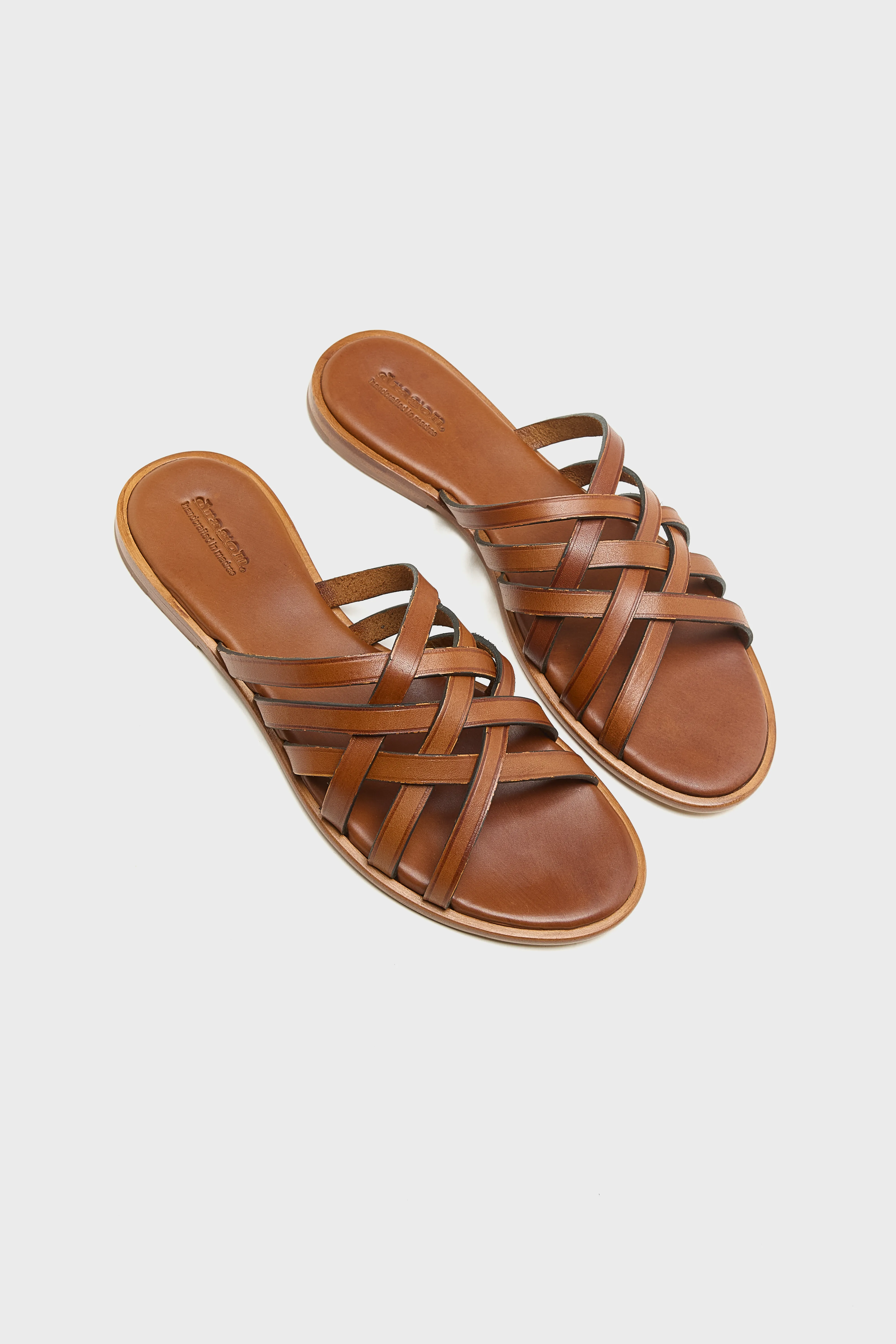 Bellerose Cross Leather Sandals  (261 / W / BROWN)