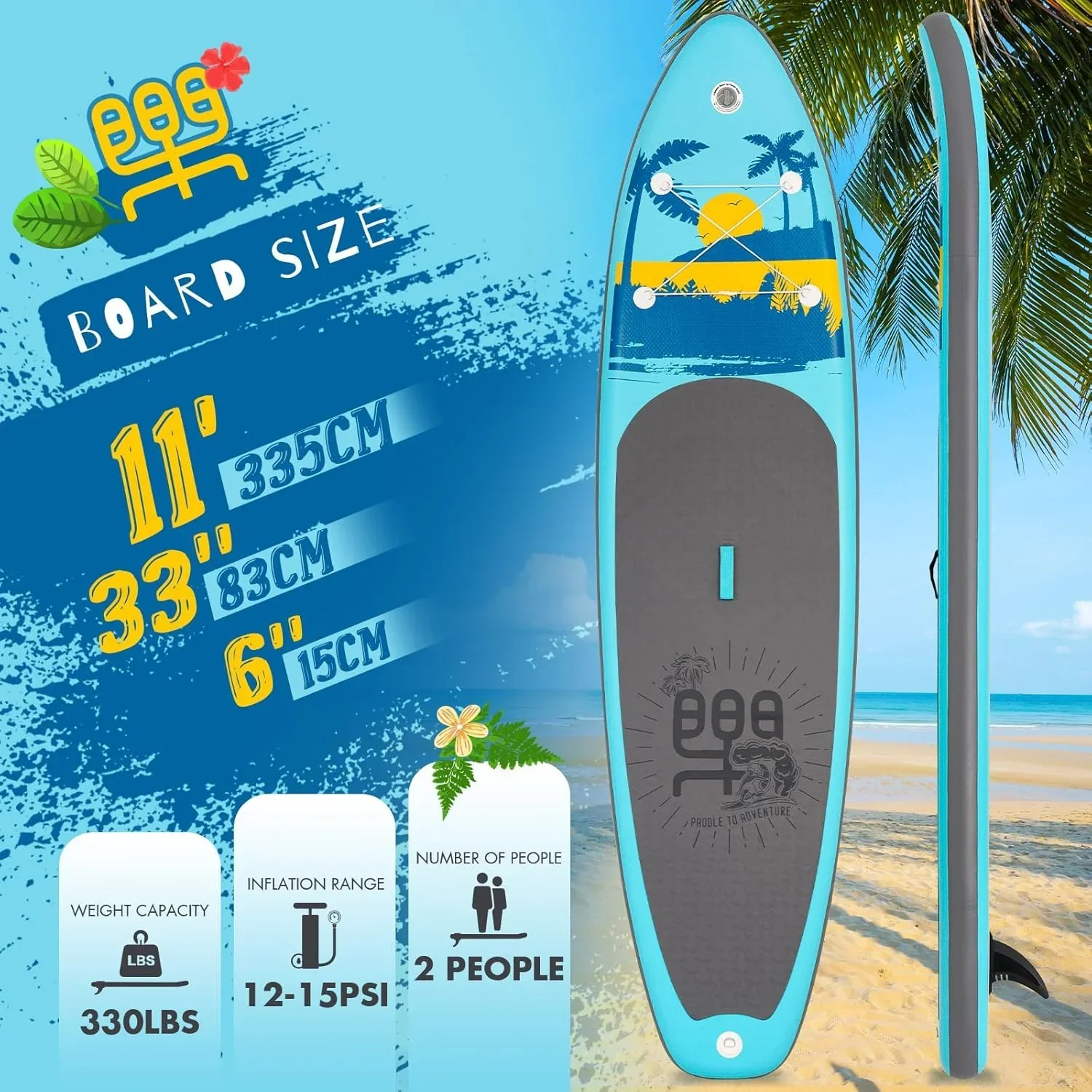 FunWater Inflatable Stand Up Paddle Board, 11 ft x 32 in x 6 in - SUP Paddle Accessories - Image 38 FunWater Inflatable Stand Up Paddle Board, 11 ft x 32 in x 6 in - SUP Paddle Accessories - Image 38