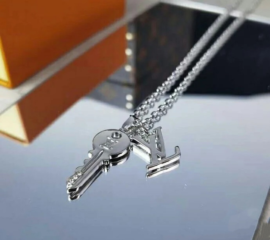 Louis Vuitton LV Monogram and Key Pendant Necklace - Original Replica Club