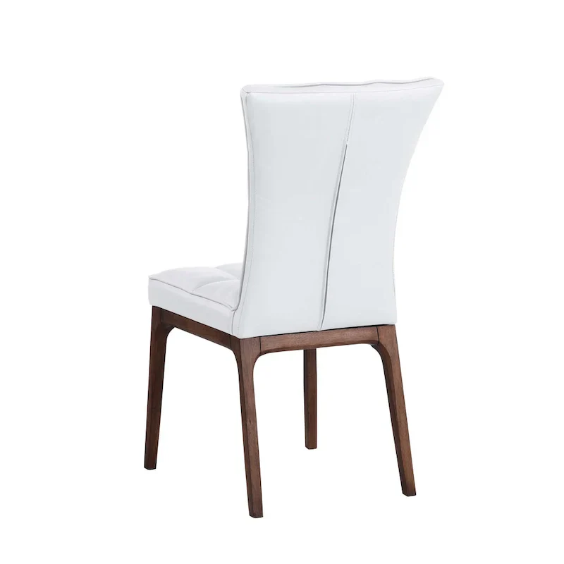 Set of 2 Contemporary Tufted Side Chairs with Sturdy Solid Wood Frame