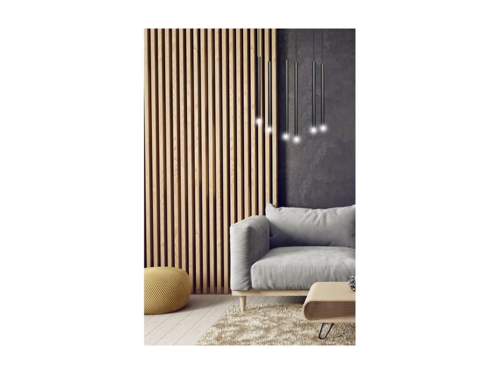 Lámpara de Suspensión Selter, Negro, 59x120x22 cm, Casaplu