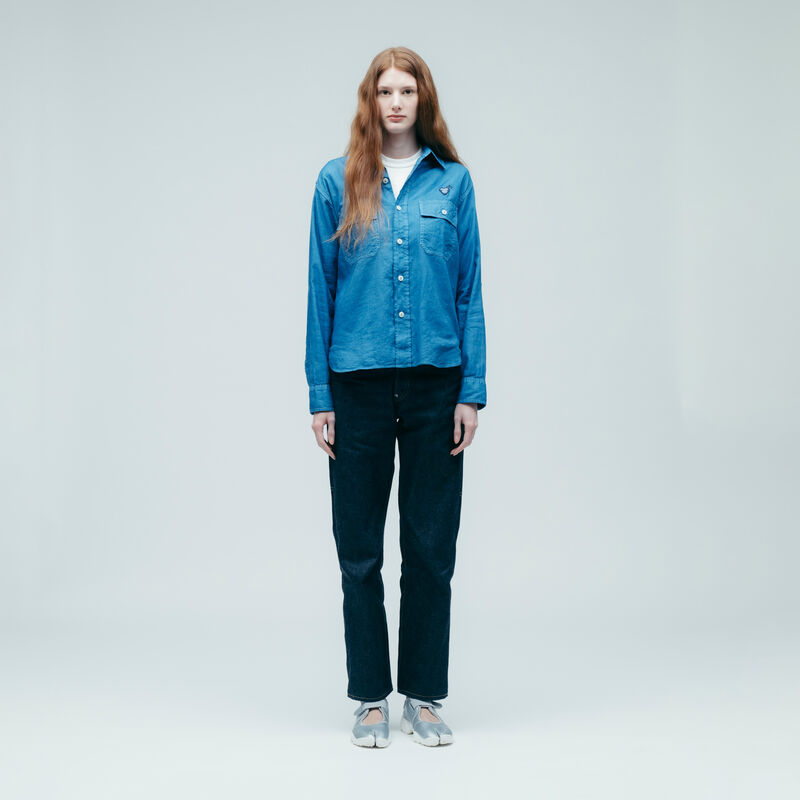 HUMAN MADE INDIGO DYE WORK SHIRT