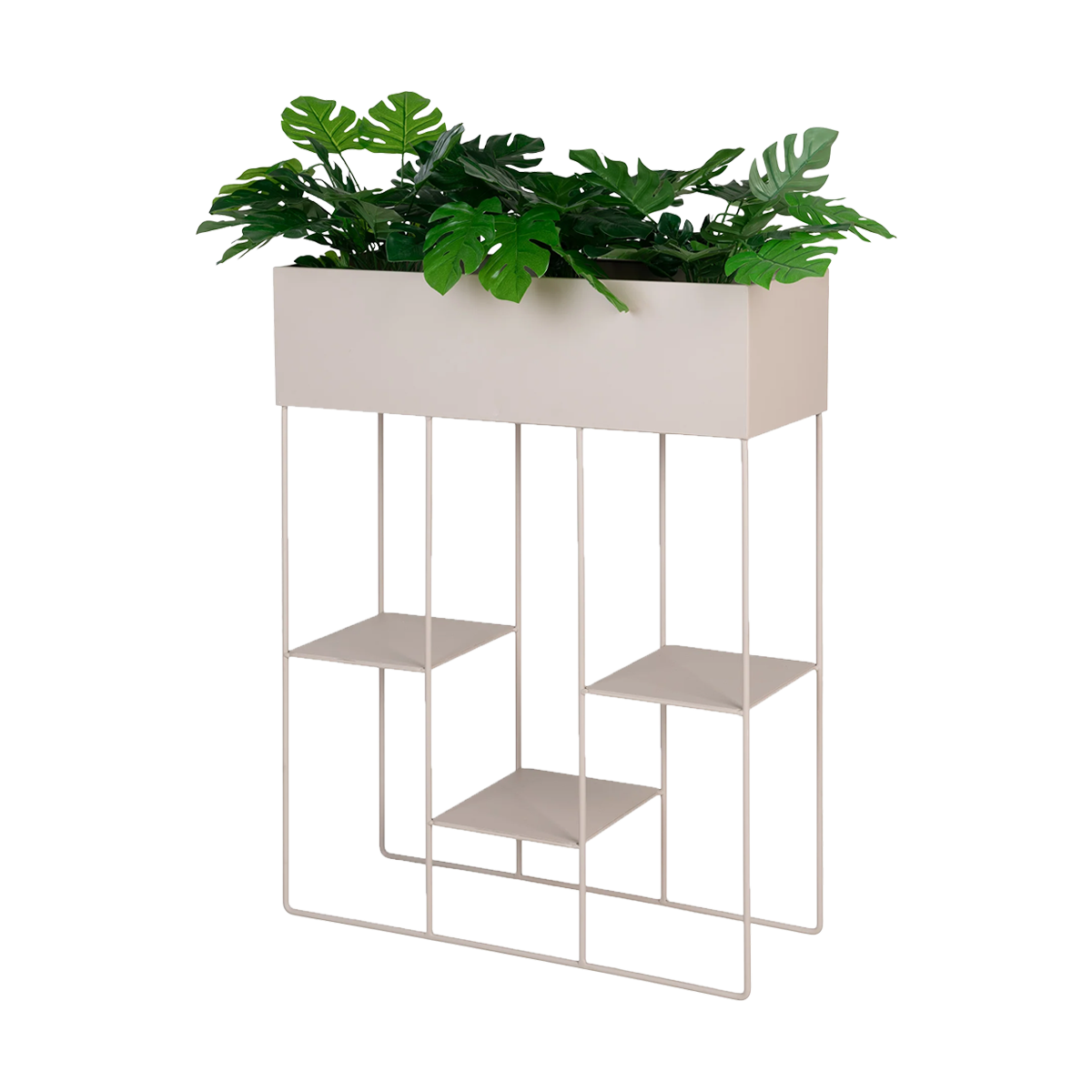 Artichok Pepijn Staande Metalen Plantenbak Beige