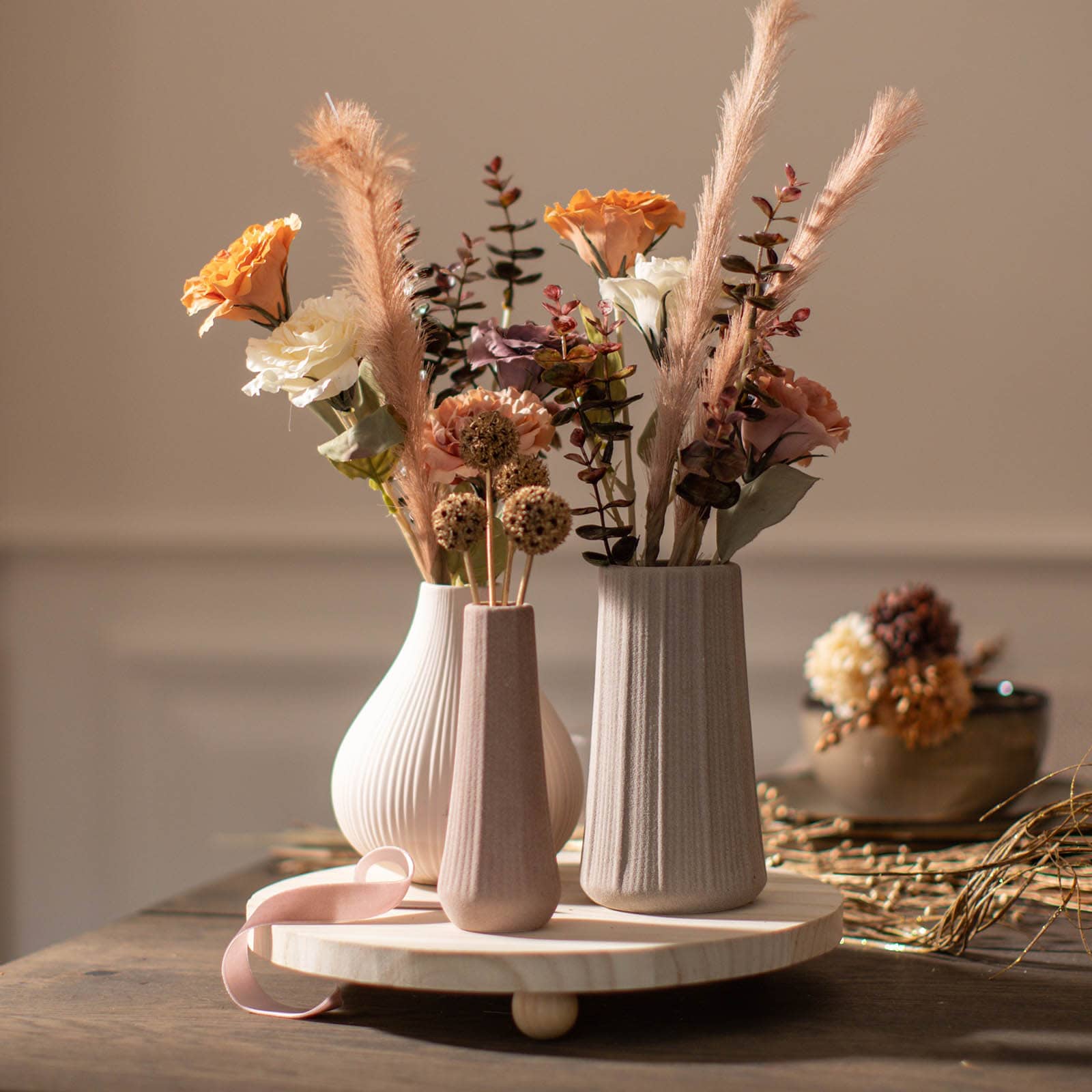 Vase Rills Rosa, ⌀ 13 cm, H 155 mm