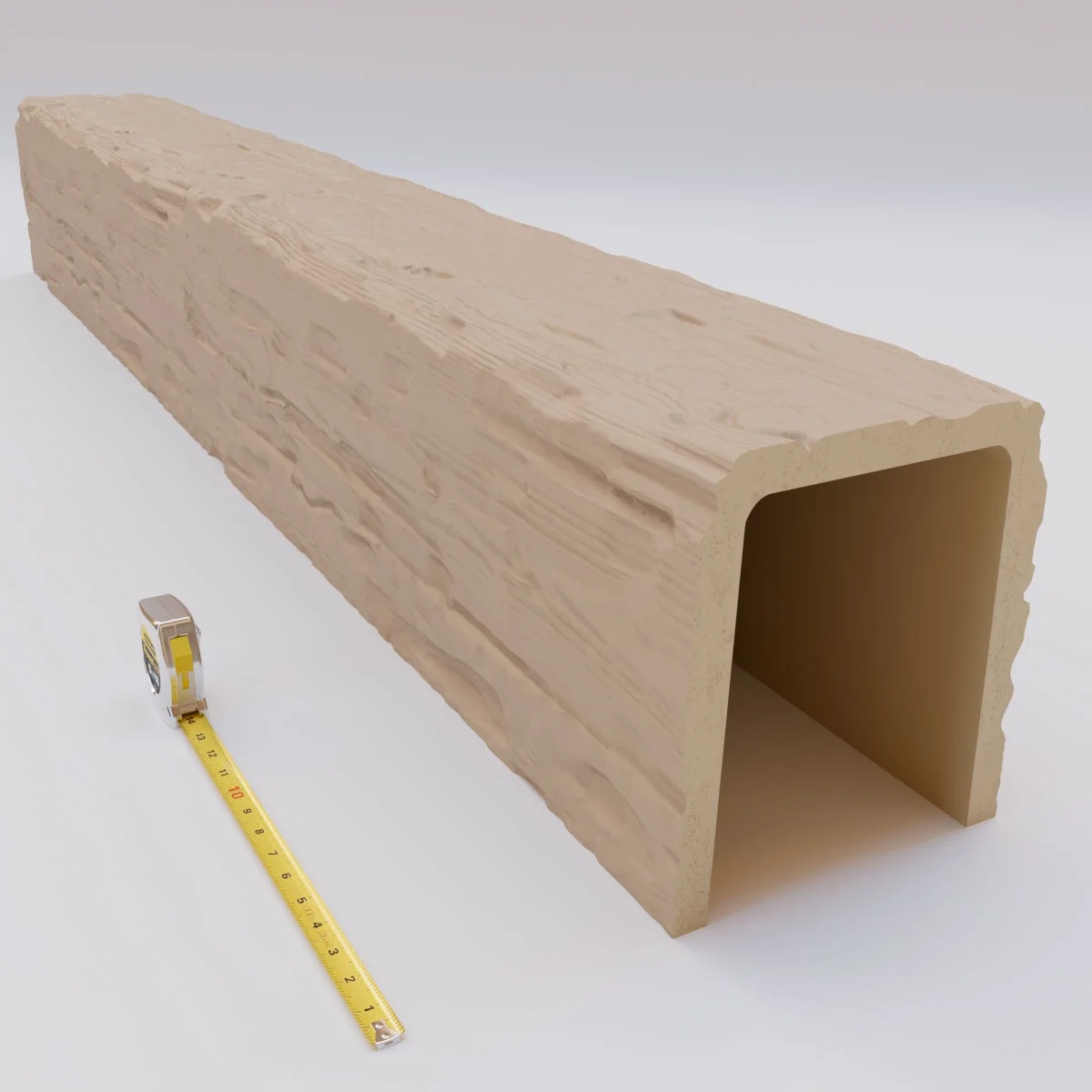 Ekena Millwork 3 1/2"W x 3 1/2"H x 120"L 3-Sided (U-Beam) Salvaged Timber HeritageTimber Faux Wood Ceiling Beam, Kona Brown - Image 20