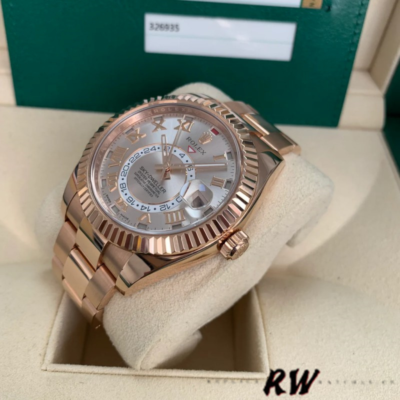 Rolex Sky-Dweller 326935 Sundust Roman Numeral Dial 42mm Mens Replica Watch