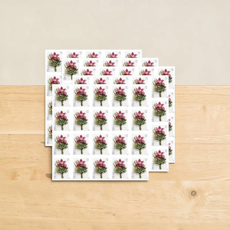 2020 Contemporary Boutonniere- First Class Forever Postage Stamps(100 Stamps 5 Sheets)
