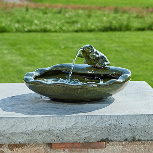Smart Solar 22300R01 Outdoor Solar Powered Ceramic Frog Fountain with Water Pump - Image 4