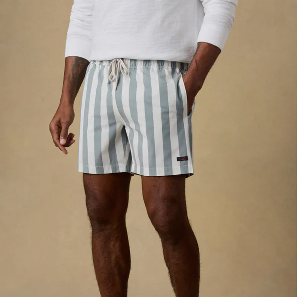 Faherty - Maillot de bain All Day Trunk - Sage Awning Stripe
