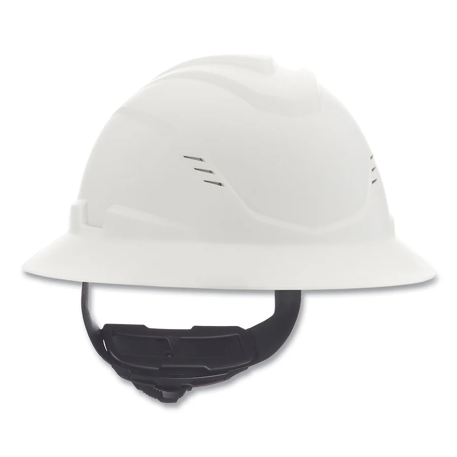 MSA VGard C1 Hard Hat, Fas-Trac III 4 Point Ratchet, Vented, White - KTF Painting Interior Exterior