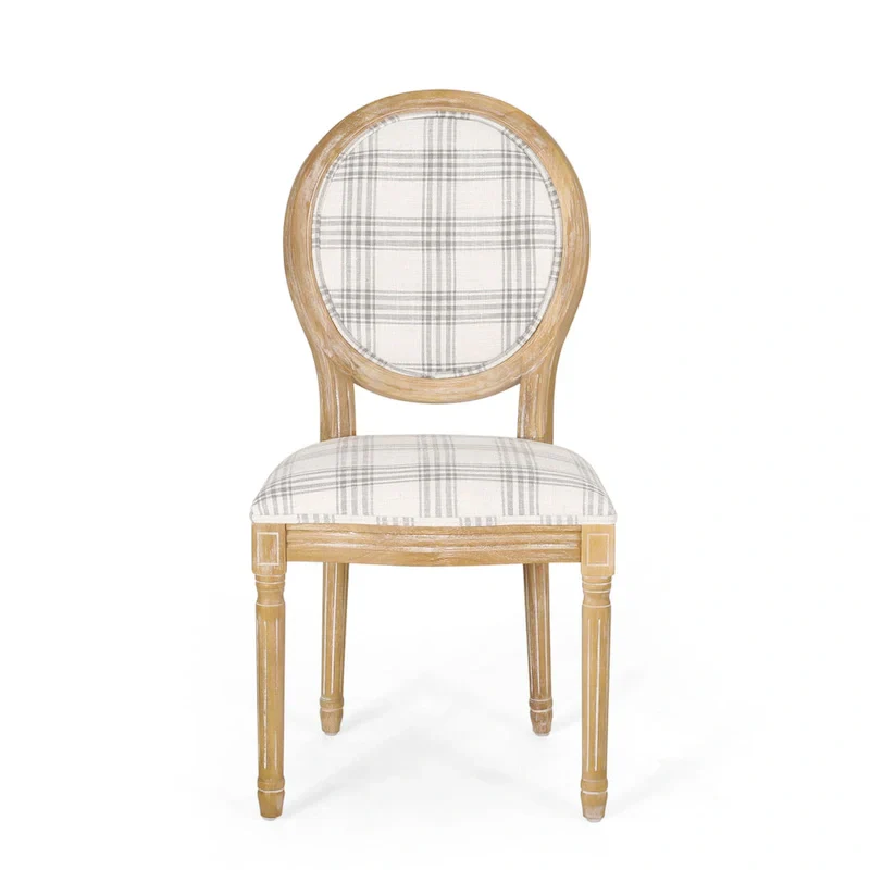 Set of 2 Phinnaeus French Country Fabric Dining Chairs by Christopher Knight Home
