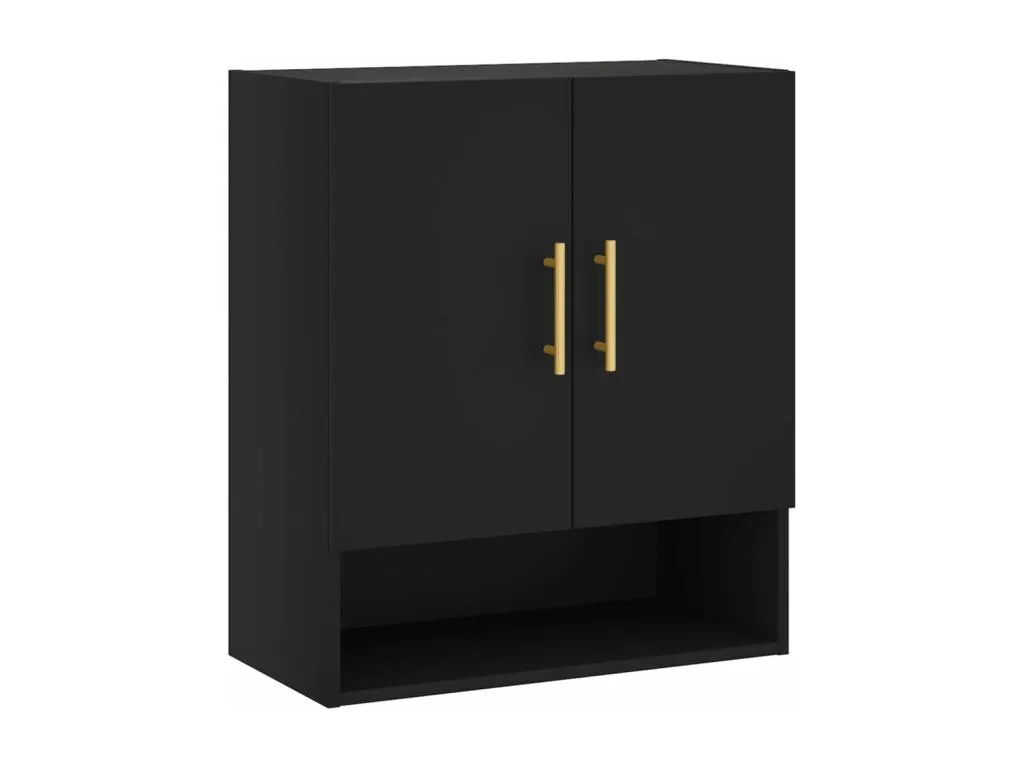 Patriciabaezcasa Armario de pared Patriciabaezcasa de ingeniería negro 60x31x70 cm