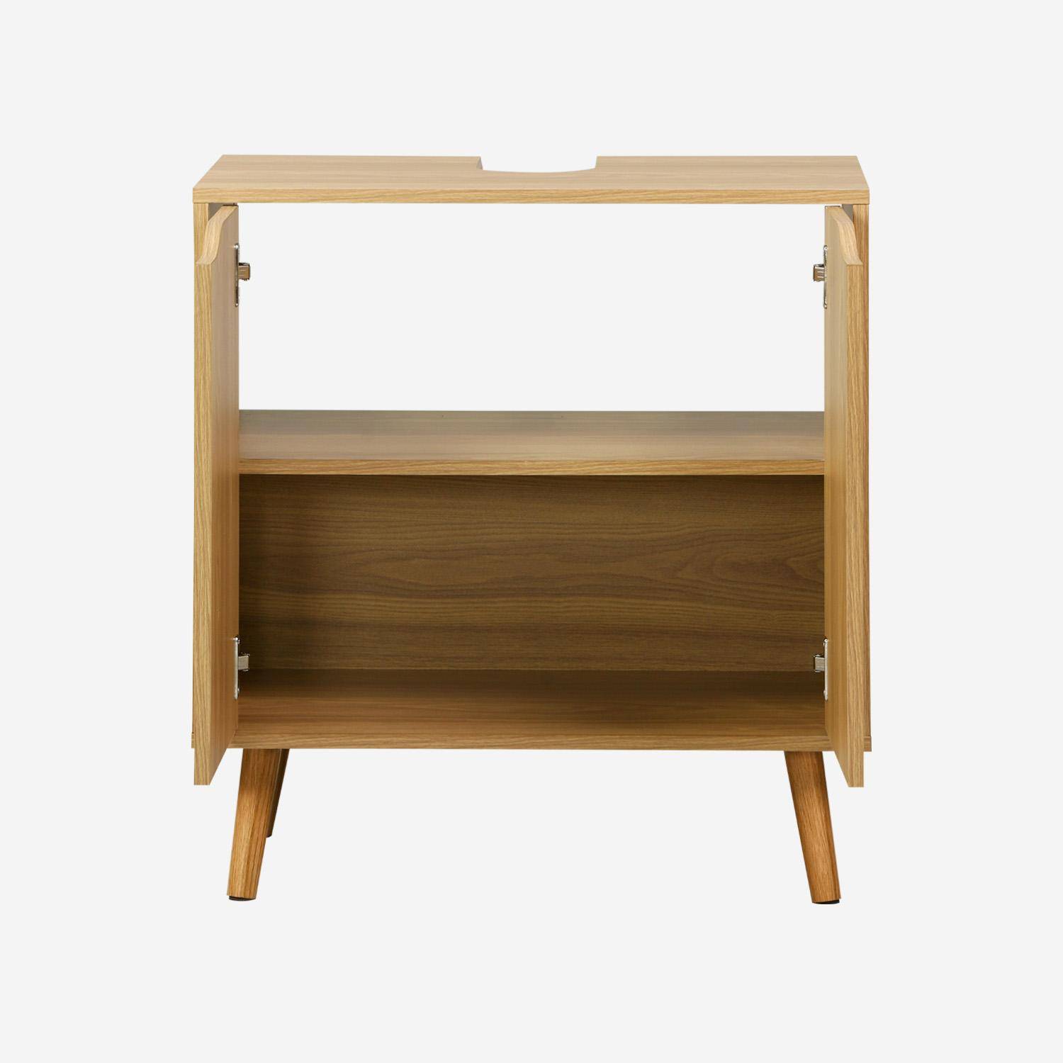 Nepal - Mueble bajo lavabo vintage decorado en madera