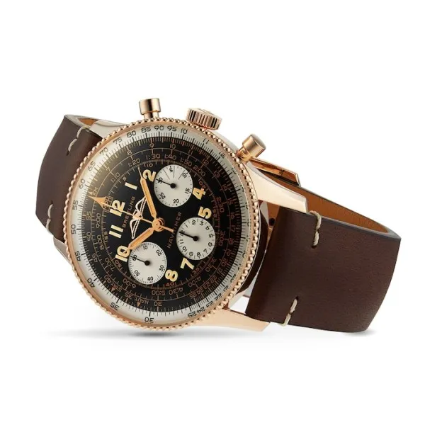 Breitling Navitimer Men Automatic Brown Leather Watch RB0910371B1X1