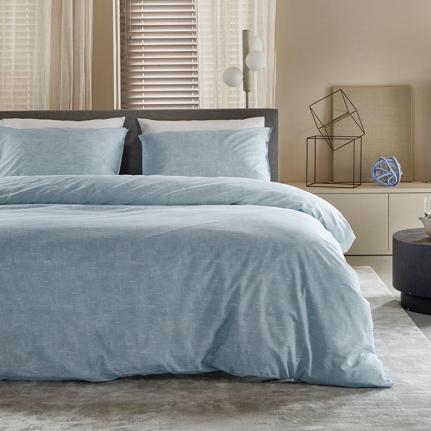 Damai Ebba Dekbedovertrek 200 x 200/220 cm - Soft Blue