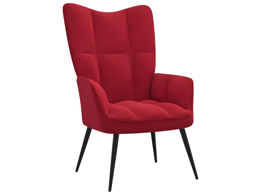 Sillón de relajación Terciopelo rojo burdeos