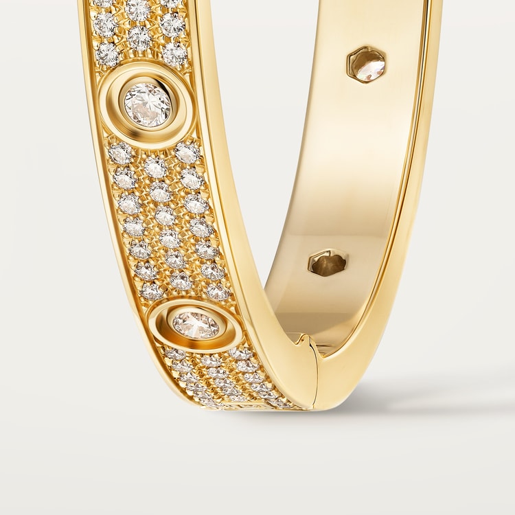 Replicate LOVE bracelet, classic model, paved, 12 diamonds(1:1 replica) - Original Replica Club