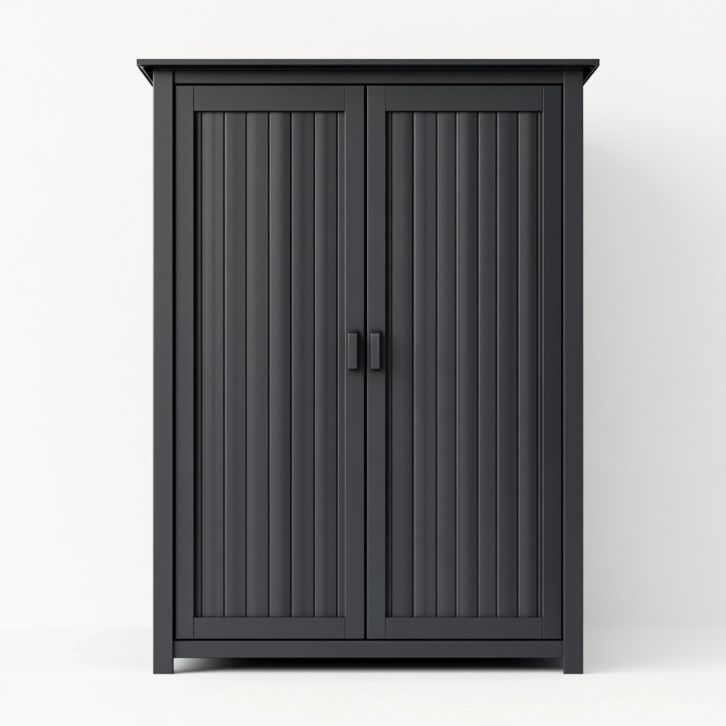 Casa y jardín Armario de almacenamiento impermeable 83x40x92 cm gris exterior resina MV1583020