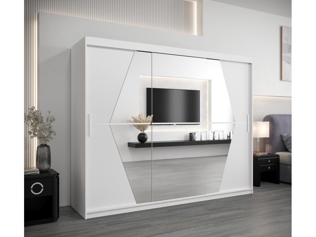 Armario Homelyvo de puertas correderas 200/250/62 3 puertas blanco/blanco