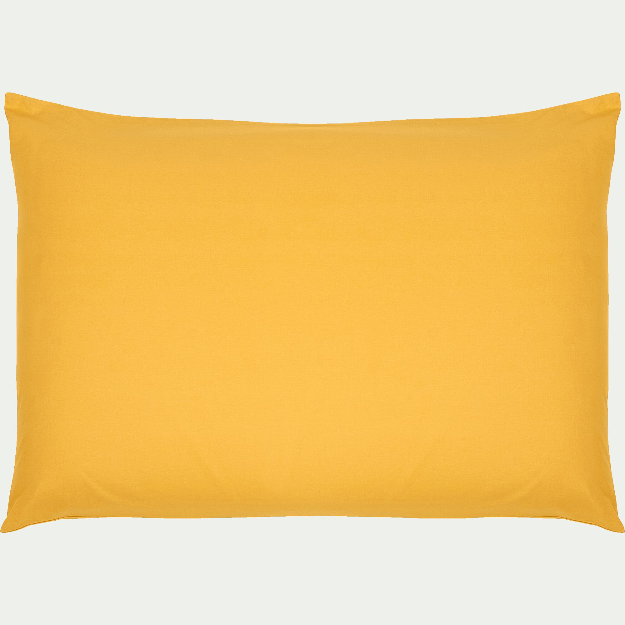 CALANQUES - Lot de 2 taies d'oreiller en coton - jaune genet 50x70cm
