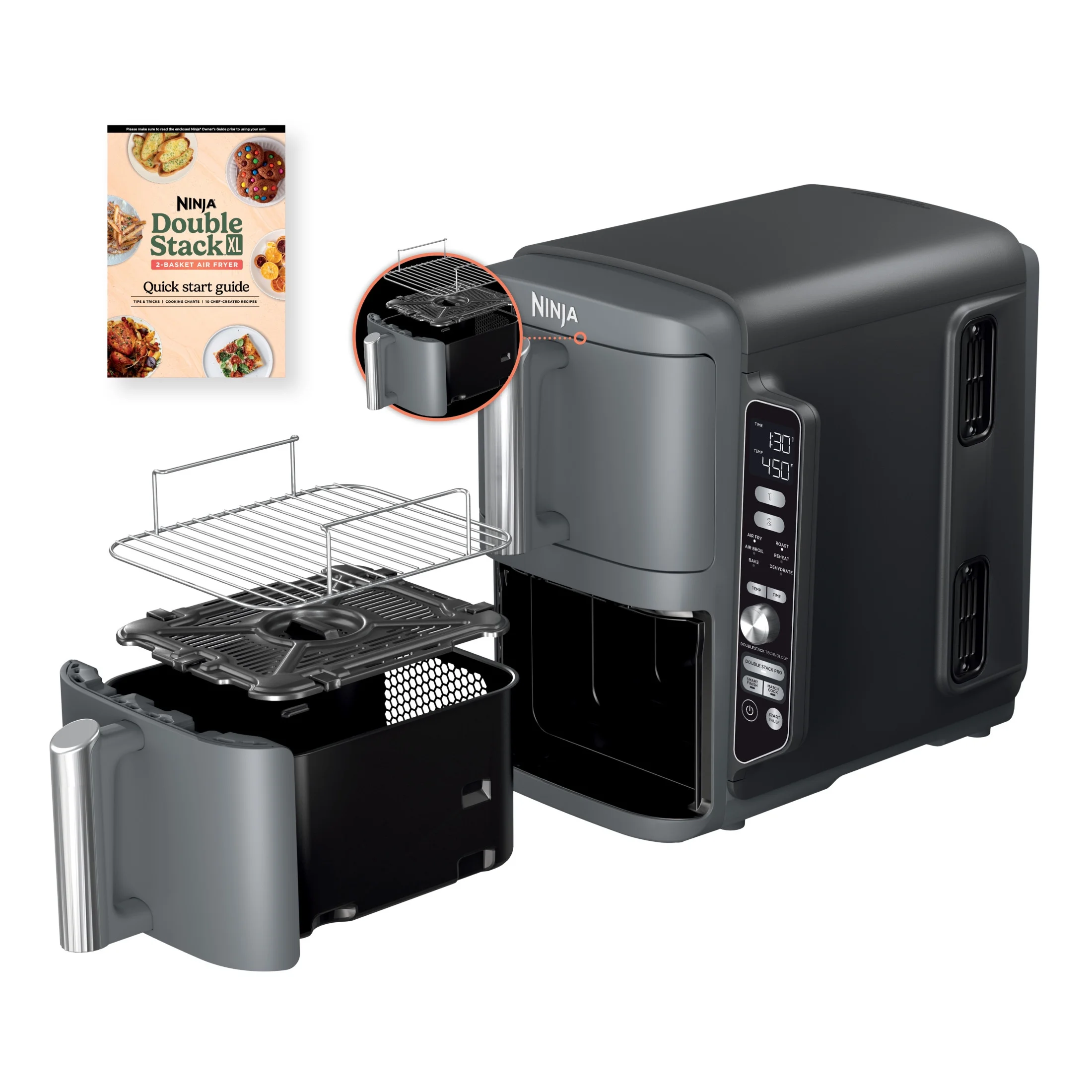 Ninja DoubleStack XL 10 QT 2-Basket Air Fryer - Image 29