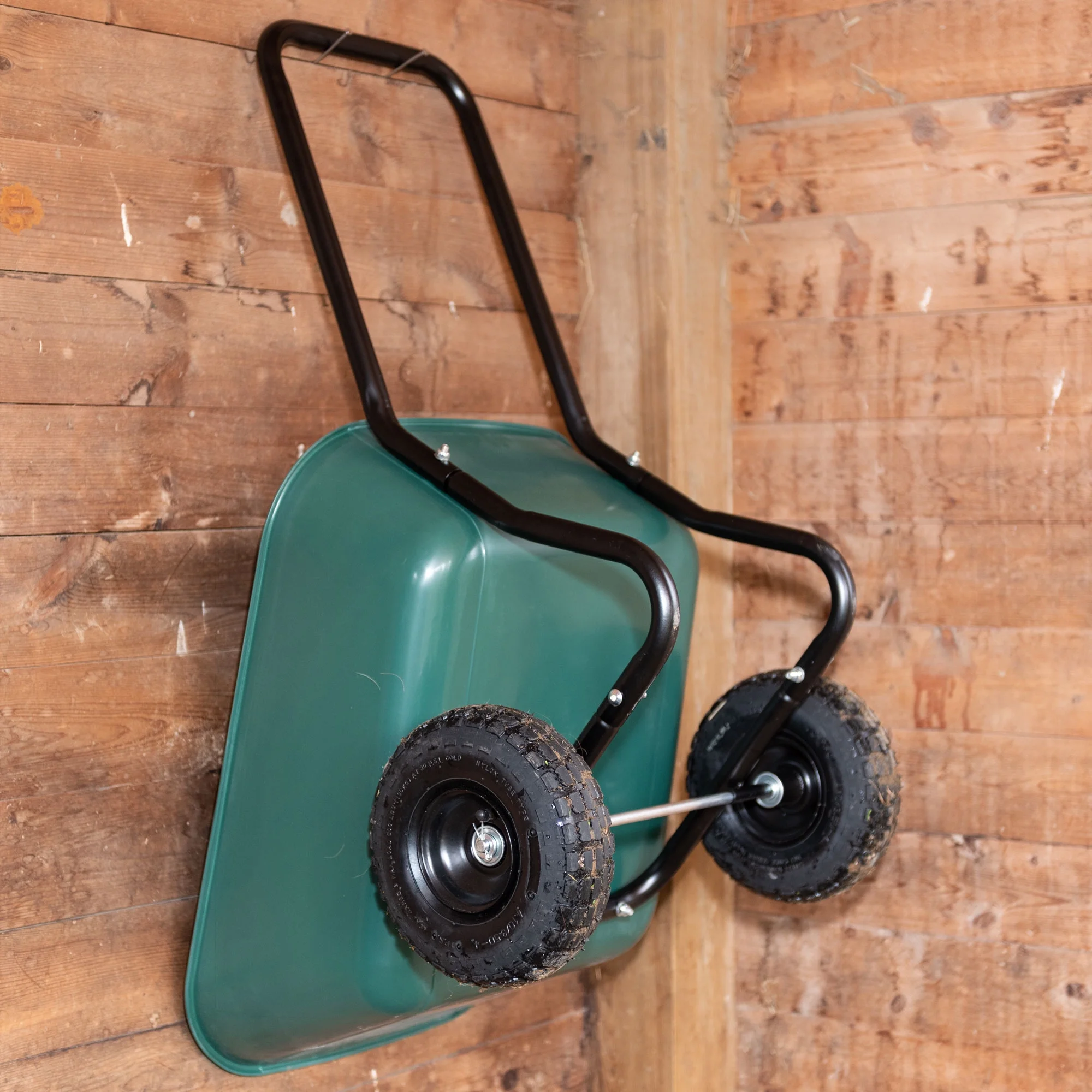 Garden Star Dual-Wheel, Poly Tray Garden Barrow Wheelbarrow - Image 6